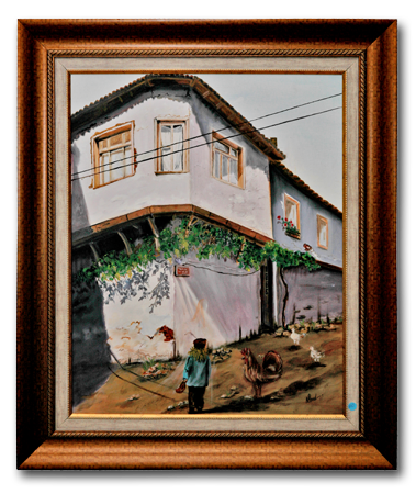 Köy Evi yağlıboya tablo