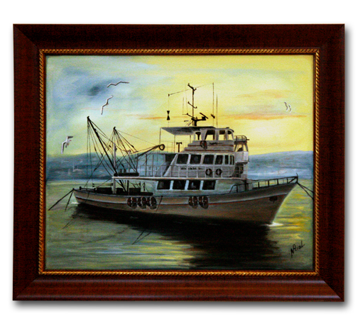 Tek Balıkçı yağlıboya tablo